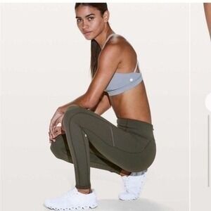 RARE Lululemon Athletica Speed Up Tight Legging‎ with Pockets Dark Olive! Size 4